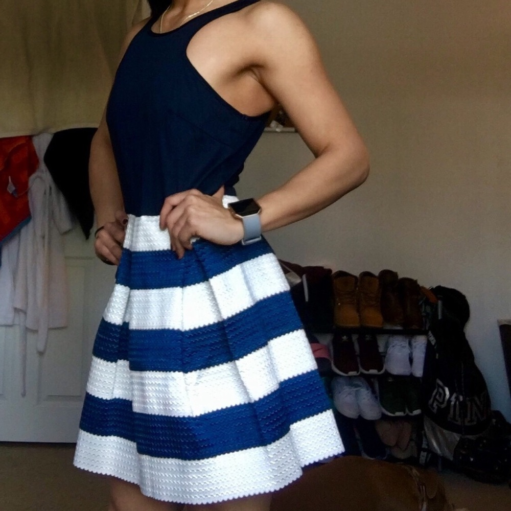 Navy Blue striped dress